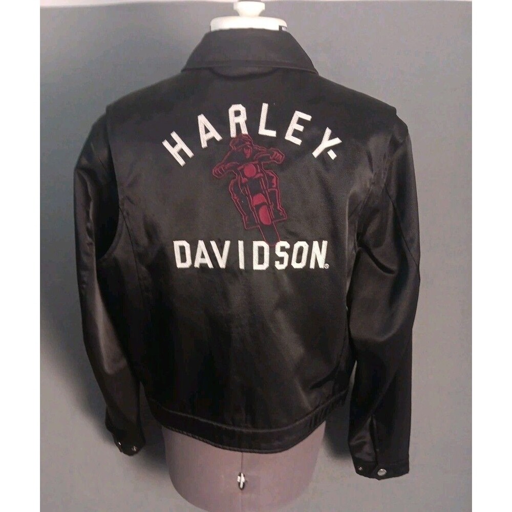 Harley Davidson Woman's large nylon Embroidered Motorcycle Riding Jacket - NWOT.